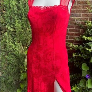 Victoria secret red slip dress Y2K